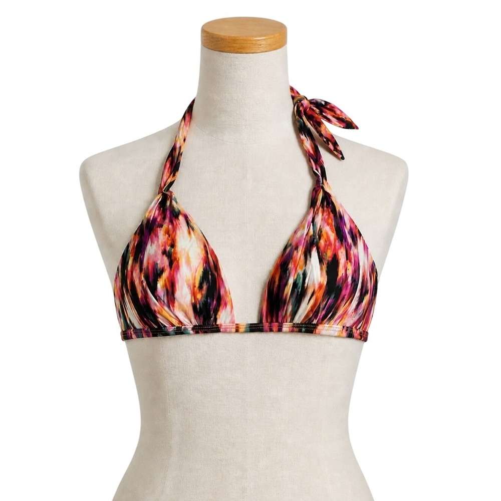 Kenneth Cole New York Multi Color Abstract Halter Bikini Top 34B/C